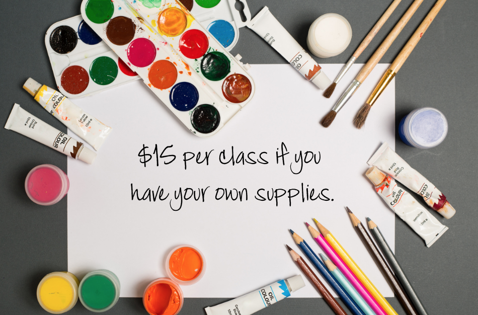 Paint using your own supplies for $15